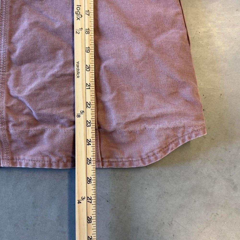 Vintage women's pink salmon Sherpa lined canvas Carhartt vest - Picture 5 of 6